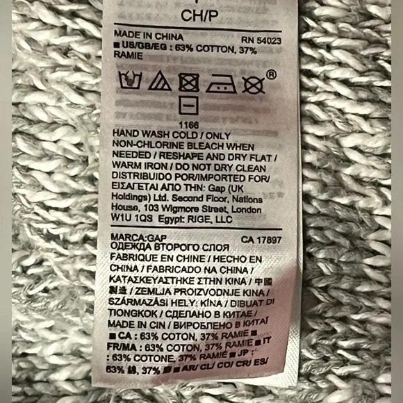 GAP Longline Boho Fringe Open Front Heather Gray Cardigan Sweater - Picture 9 of 11